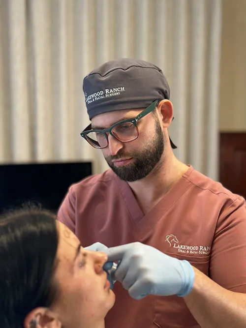 Dr. Lyman and patient