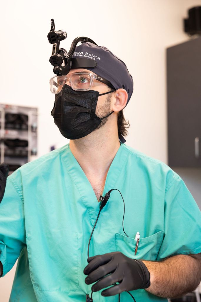 Dr. Lyman during surgery