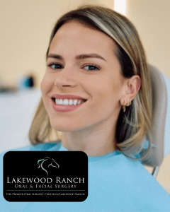 woman smiling in chair
